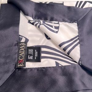 Escada Silk Scarf - Black/White Bows